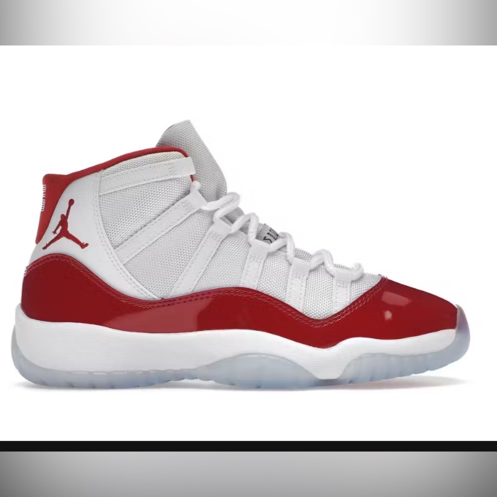 🍒Jordan Kids Red and White Sneakers